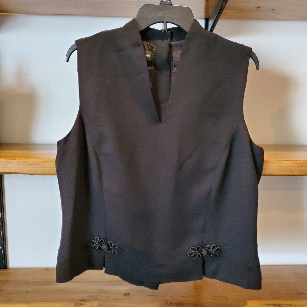 DONNA MORGAN vintage black blouse XL